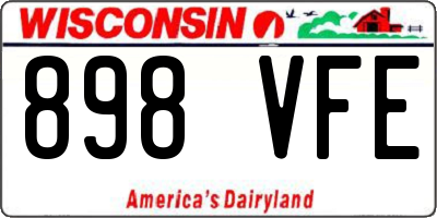WI license plate 898VFE