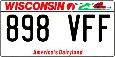 WI license plate 898VFF