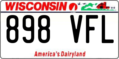 WI license plate 898VFL