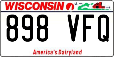 WI license plate 898VFQ