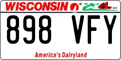 WI license plate 898VFY