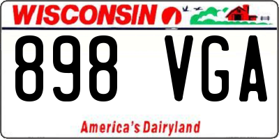 WI license plate 898VGA