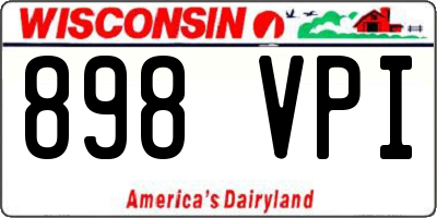 WI license plate 898VPI