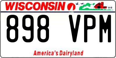 WI license plate 898VPM