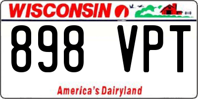 WI license plate 898VPT
