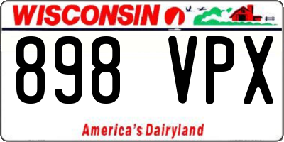 WI license plate 898VPX