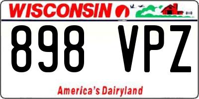 WI license plate 898VPZ