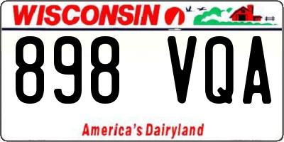 WI license plate 898VQA