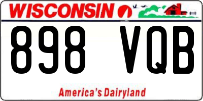 WI license plate 898VQB