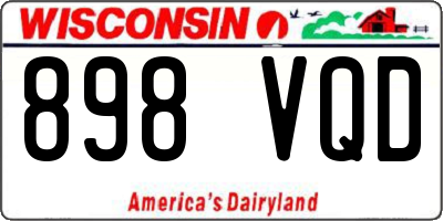 WI license plate 898VQD