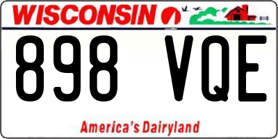 WI license plate 898VQE