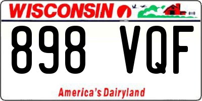 WI license plate 898VQF