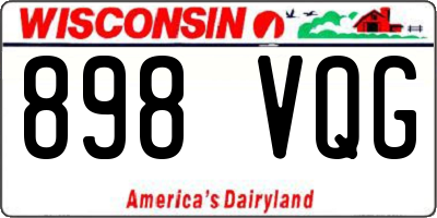 WI license plate 898VQG