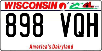 WI license plate 898VQH