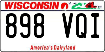 WI license plate 898VQI