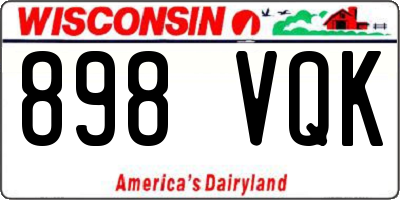 WI license plate 898VQK