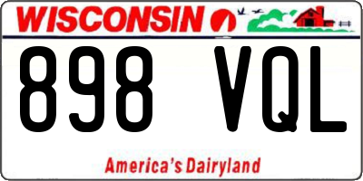 WI license plate 898VQL