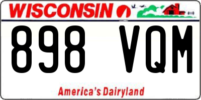 WI license plate 898VQM