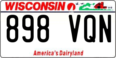 WI license plate 898VQN