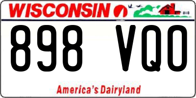 WI license plate 898VQO