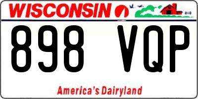 WI license plate 898VQP