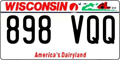 WI license plate 898VQQ