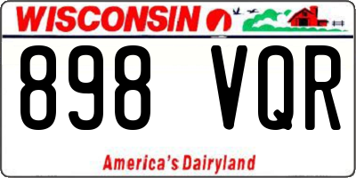 WI license plate 898VQR
