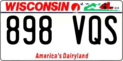 WI license plate 898VQS