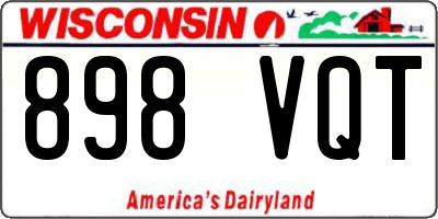 WI license plate 898VQT