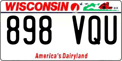 WI license plate 898VQU