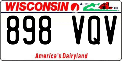 WI license plate 898VQV
