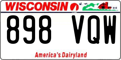 WI license plate 898VQW