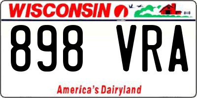 WI license plate 898VRA