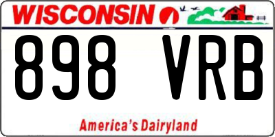 WI license plate 898VRB