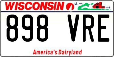 WI license plate 898VRE