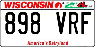 WI license plate 898VRF