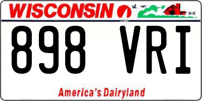 WI license plate 898VRI