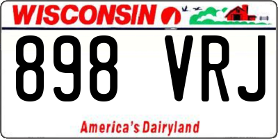 WI license plate 898VRJ