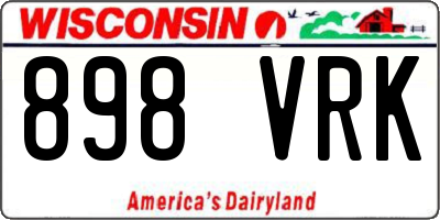 WI license plate 898VRK