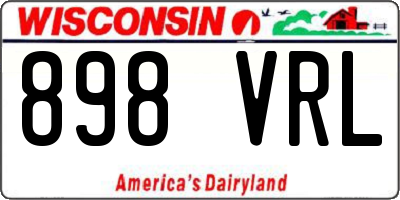 WI license plate 898VRL