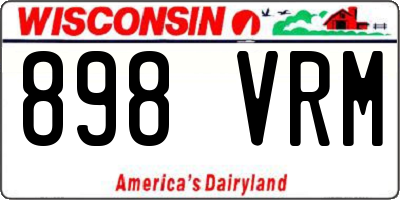 WI license plate 898VRM