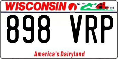 WI license plate 898VRP