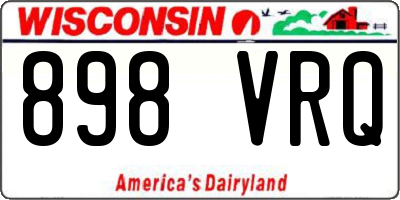 WI license plate 898VRQ