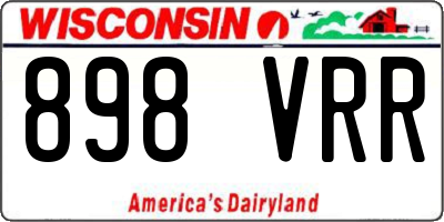 WI license plate 898VRR