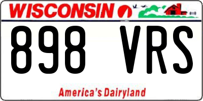 WI license plate 898VRS
