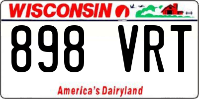 WI license plate 898VRT