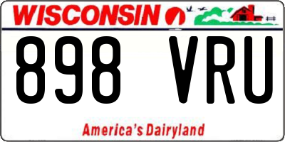 WI license plate 898VRU