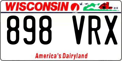 WI license plate 898VRX