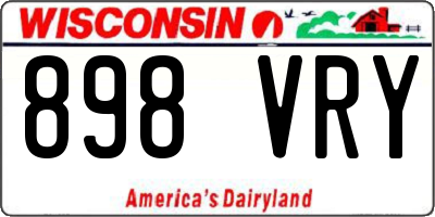 WI license plate 898VRY