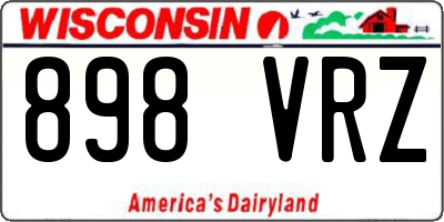 WI license plate 898VRZ